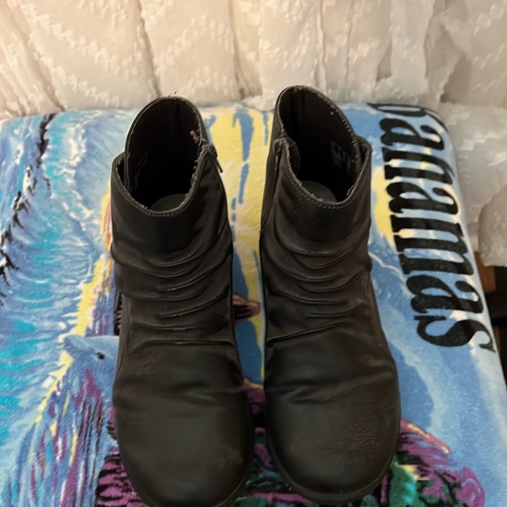 Clarks dark gray ankle boots